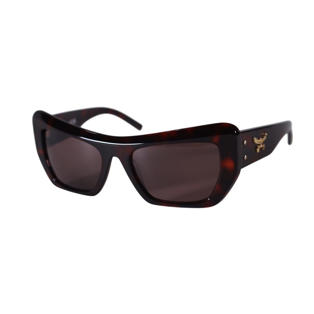 MCM Rectangle Cat Eye Designer Sunglasses - Red Havana / Brown - NWT